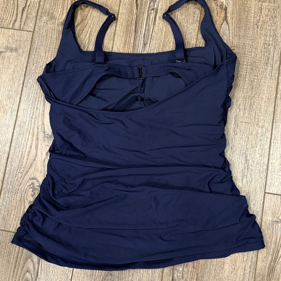 Athleta Square Neck Bra Cup Tankini Top Size 40D/DDT *see size chart Dress Blue - Picture 8 of 9